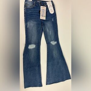 Rewash Real Curve High Rise Flare Blue Jeans NWT